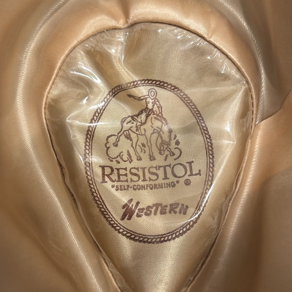 Resistol Self-Conforming Tan Feather Western Cowboy Hat size 7 1/8‎ - Picture 12 of 14